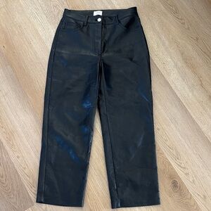 Wilfred Black Faux Leather Pants